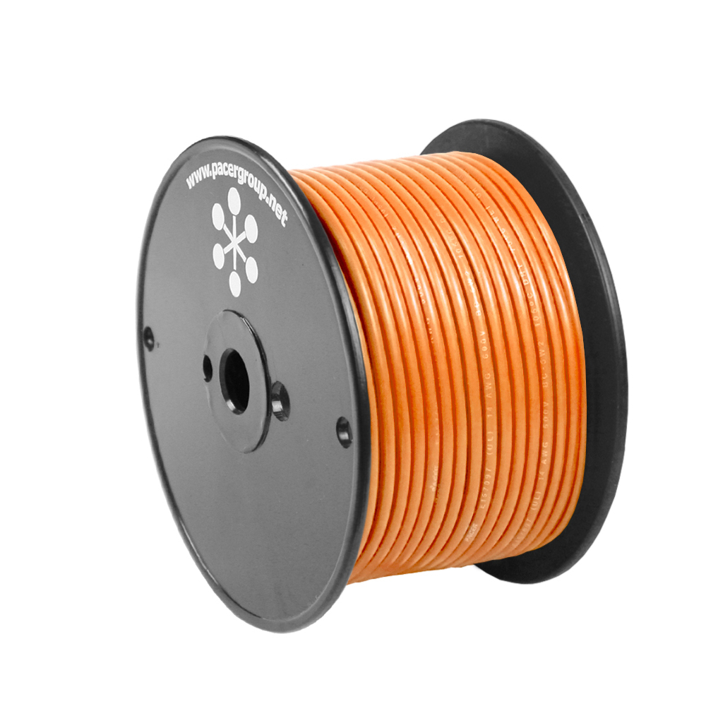 Pacer Performance WUL16OR-100 Orange 16 AWG Marine Primary Wire 100ft