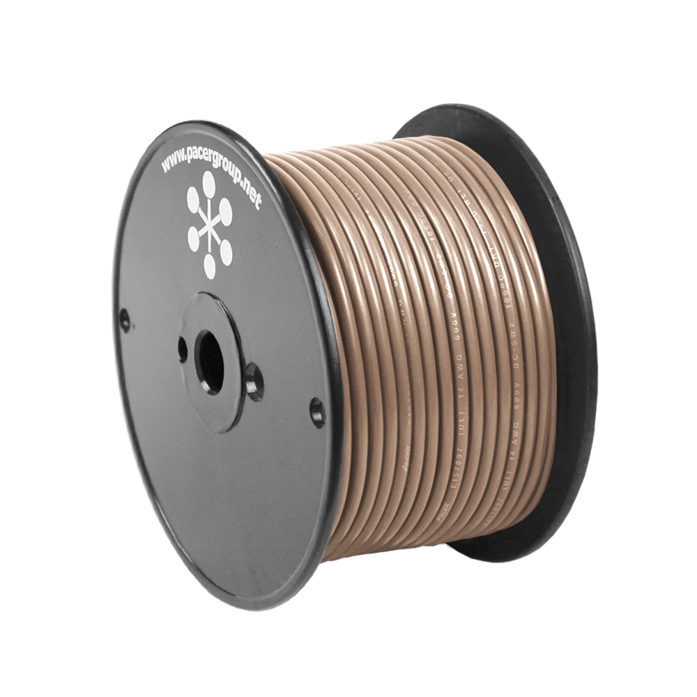 Pacer Performance WUL14TN-100 Tan 14 AWG Marine Primary Wire 100ft