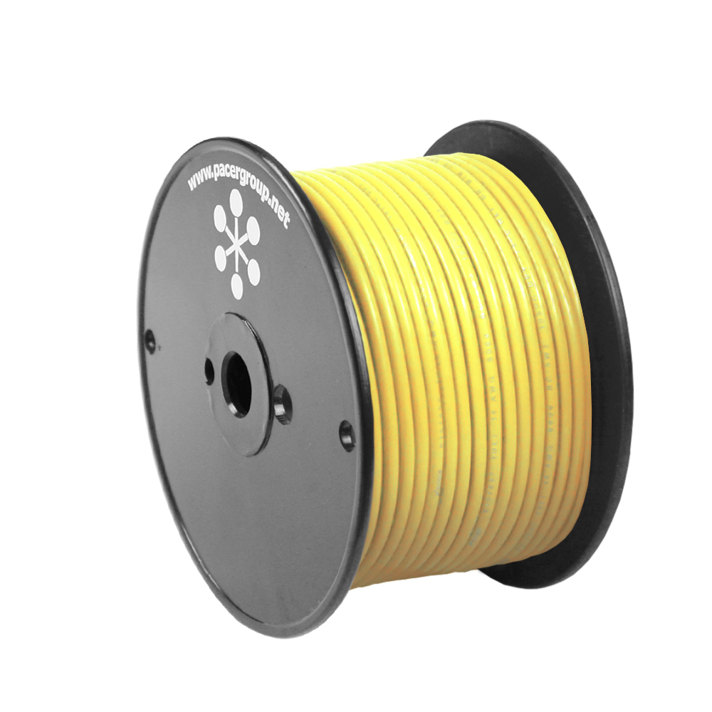 Pacer Performance WUL12YL-100 Yellow 12 AWG Marine Primary Wire 100 Foot