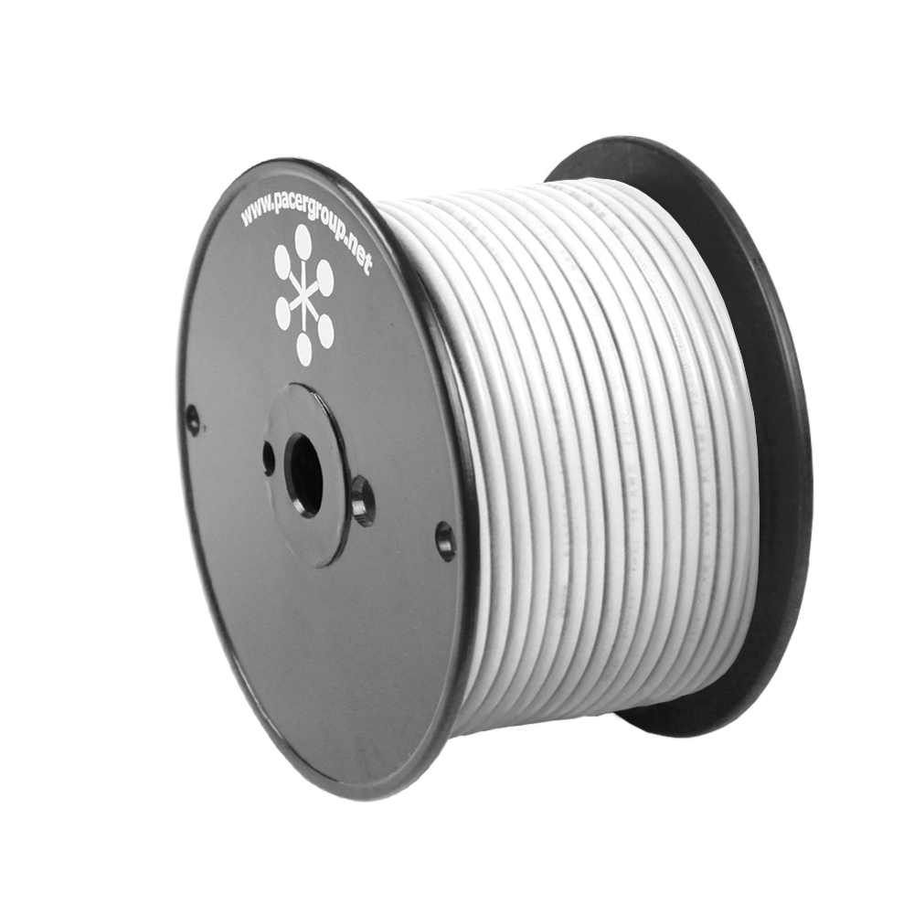 Pacer Performance WUL8WH-100 White 8 AWG Marine Primary Wire 100 Foot