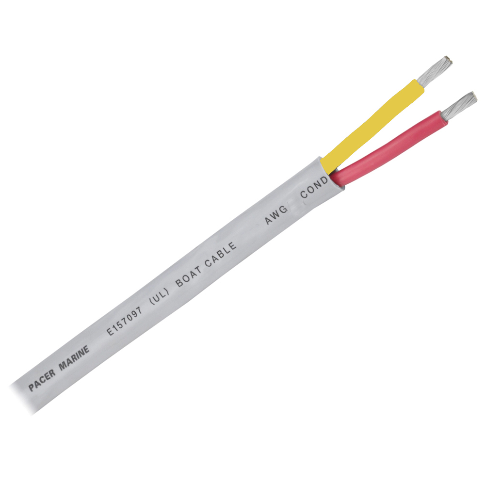 Pacer Performance WR14/2RYW-100 Marine Duplex Cable 14/2 AWG Red/Yellow 100ft