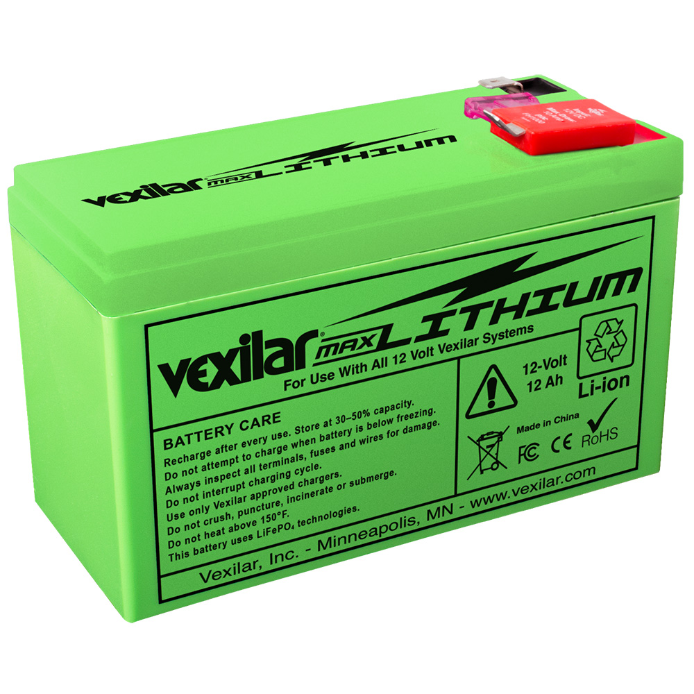 Vexilar V-200L 12V 12 AH MAX Lithium Battery