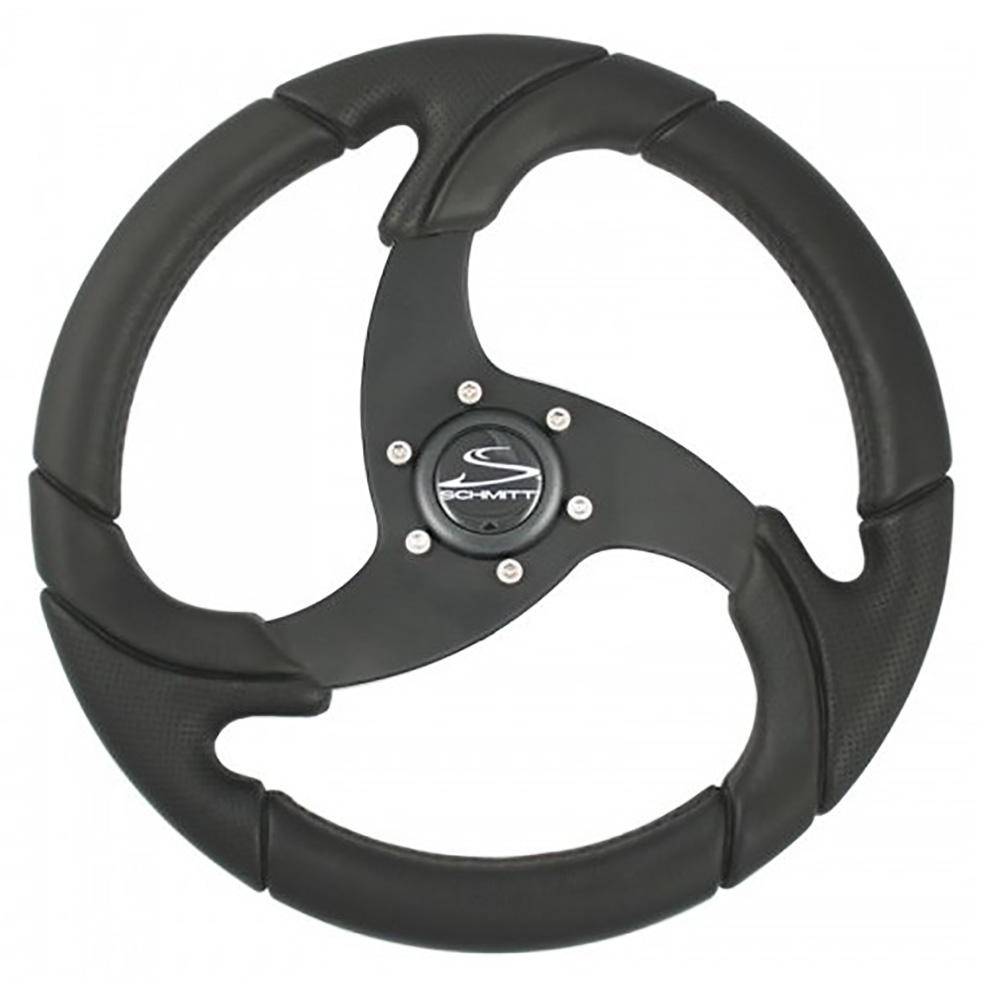 Schmitt Marine Steering Wheels PU021104-R Folletto 14.2" Black Polyurethane Marine Steering Wheel