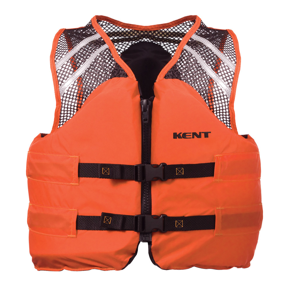 Kent Sporting Goods 150600-200-060-23 Mesh Classic Commercial Life Vest Type III 2XL Orange