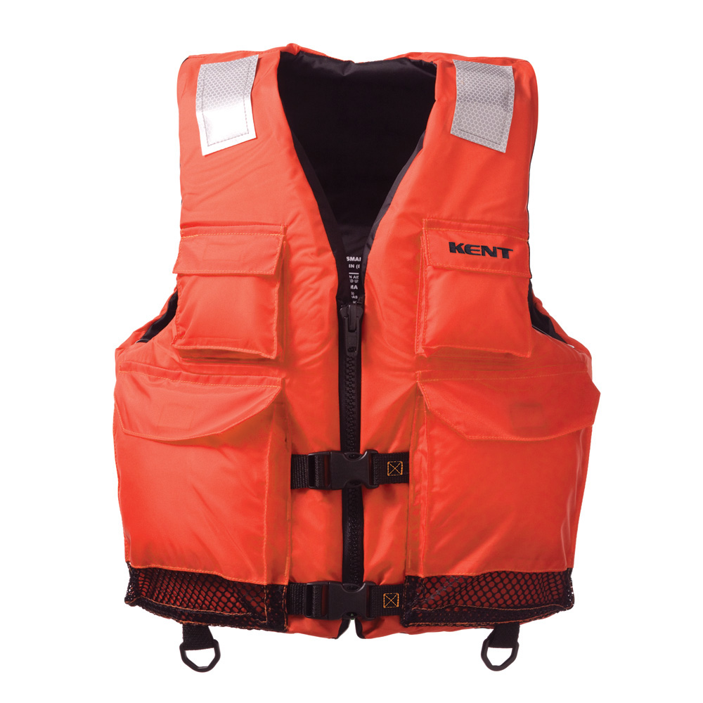 Kent Sporting Goods 150200-200-050-23 Elite Dual-Sized Commercial Life Vest L/XL Orange
