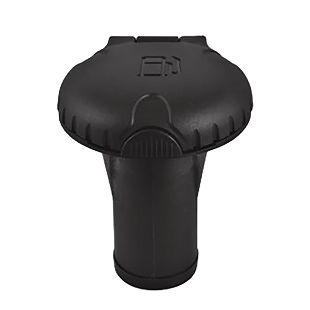 Attwood Marine 99DFPVSB1S Attwood 99DFPVSB1S Straight Gas Deck Fill For Pressure Release Systems, Black Plastic Cap