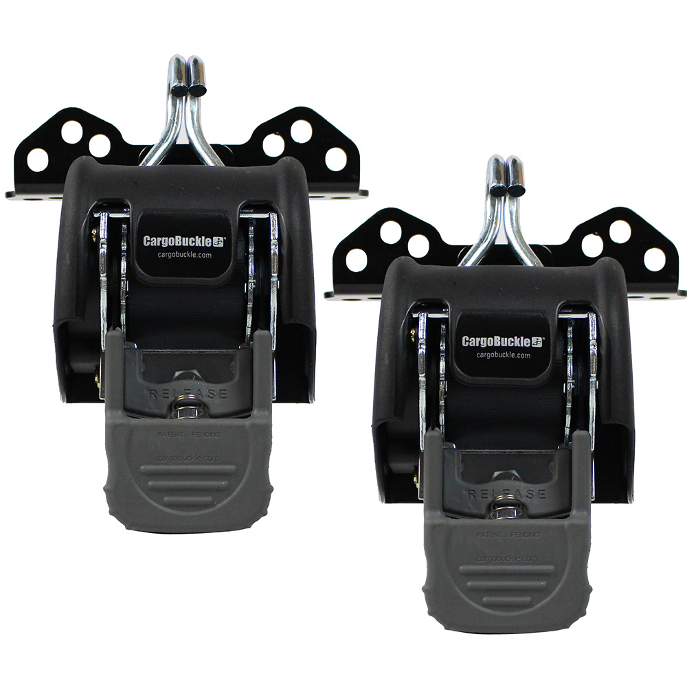 Cargobuckle F153180 Universal Ladder Rack Tie Down Bracket System 2 Inch Retractable