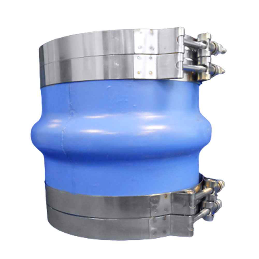 Trident Marine 270V8000-S/S 8" ID Blue Silicone Wet Exhaust Hump Hose with T-Bolt Clamps