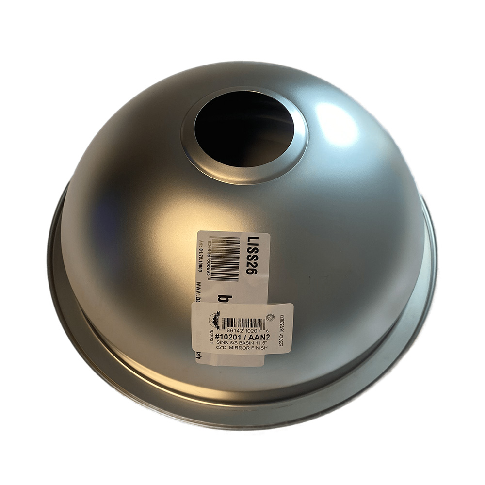 Scandvik 10201 Stainless Steel Round Top Mount Sink