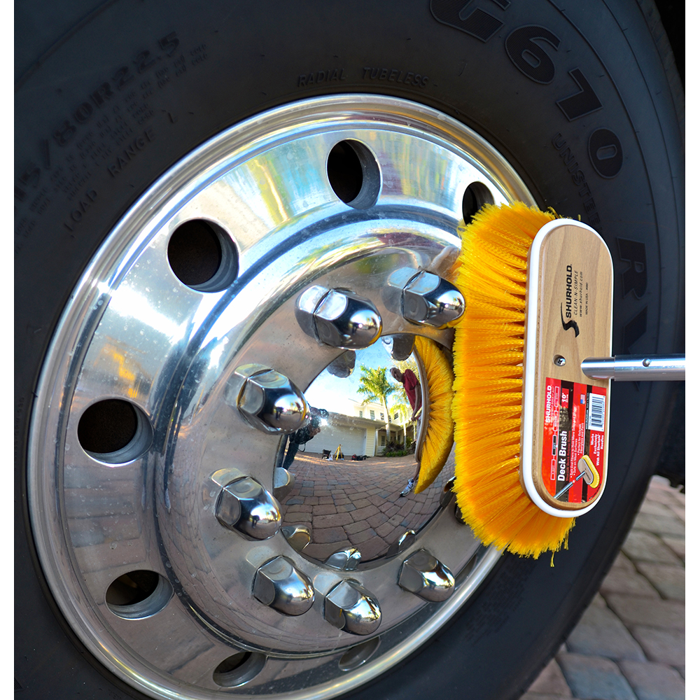 Shurhold 985 Deck Brush with Flared Bristles and Angled Head