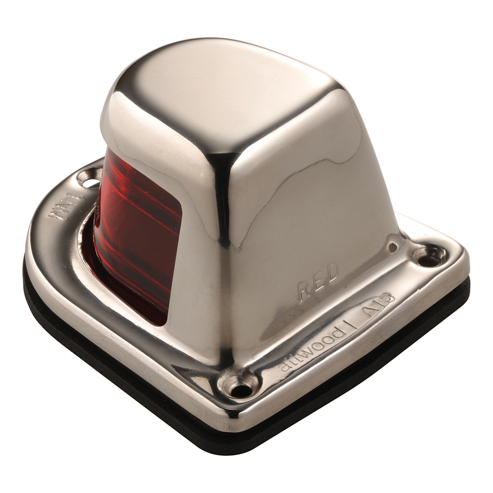 Attwood Marine 66319R7 Side Mount Navigation Light Red Stainless Steel