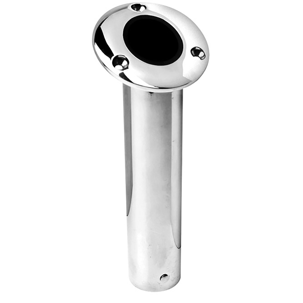 Attwood Marine 66470-7 Flush Mount Stainless Steel Rod Holder 30 Degree Black Closed End