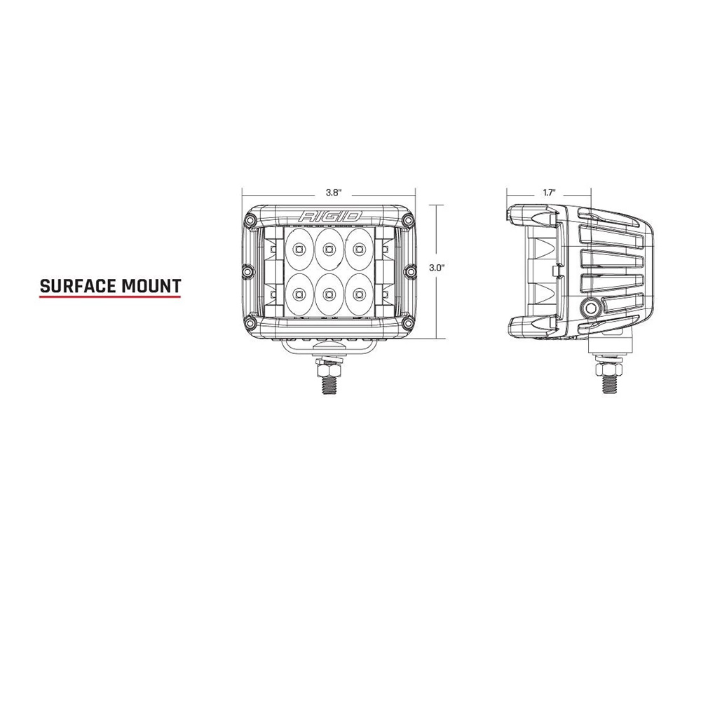 Picture of RIGID Industries 262214 D-SS Spot Light with Amber PRO Lens Pair