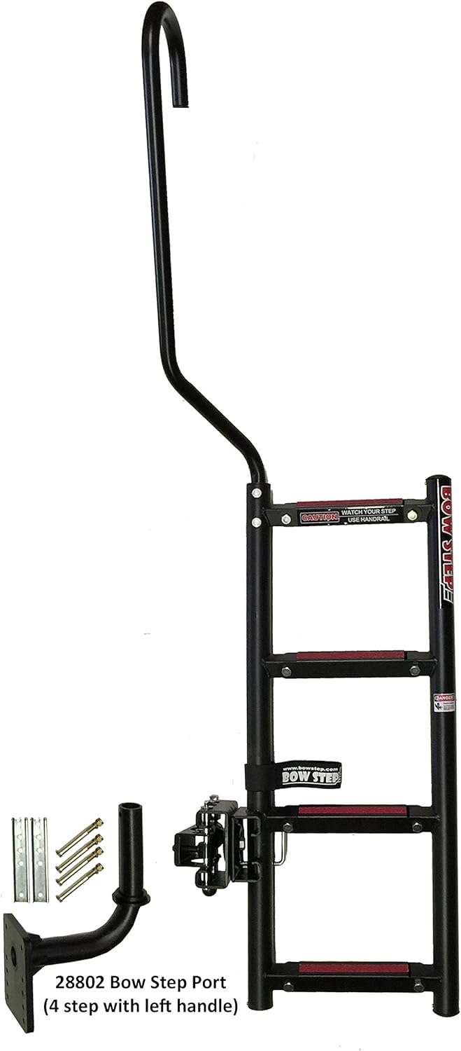 Quality Mark 28802 4-Step Folding Bow Boarding Ladder Port Side