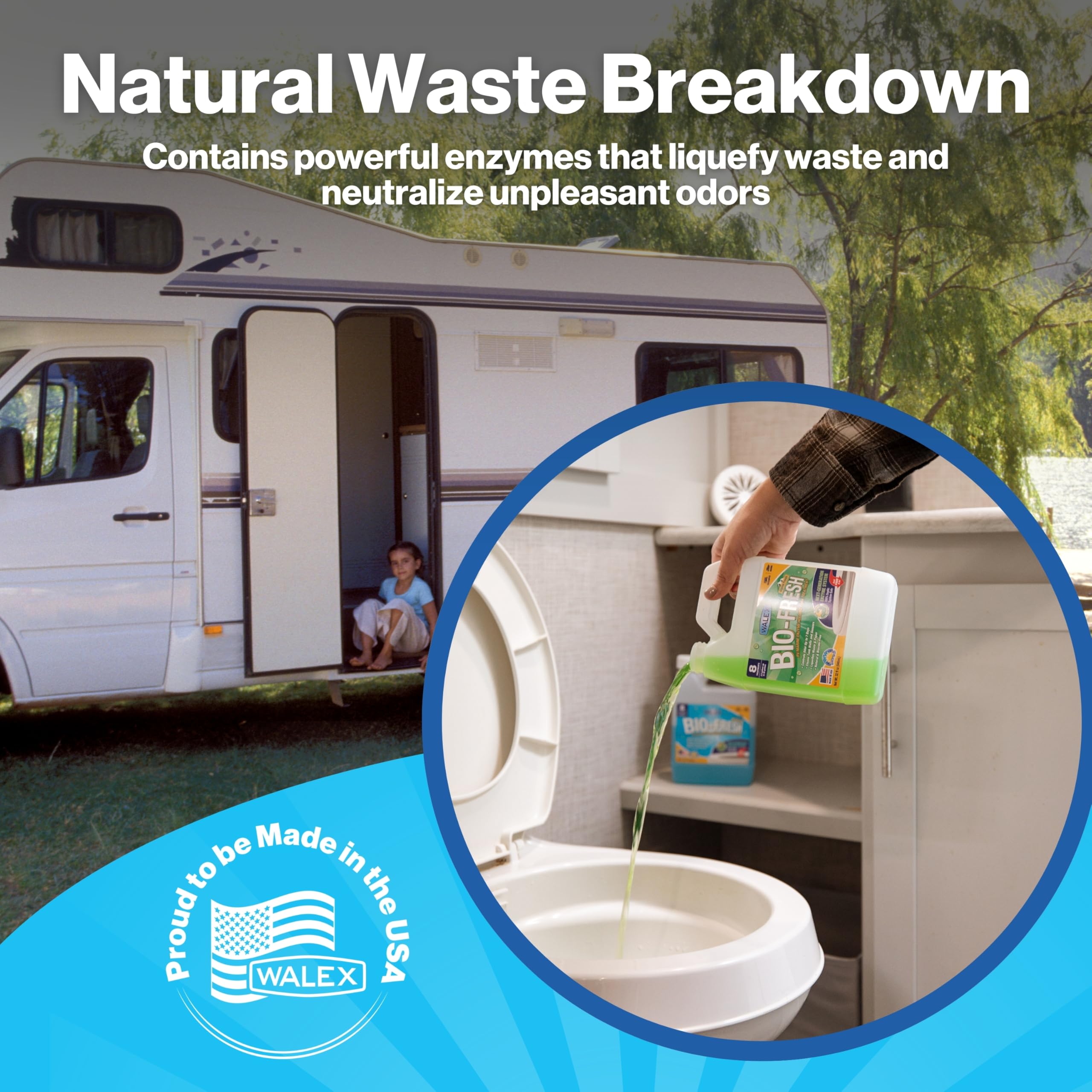 Walex Products BIOFRAF1G Bio-Fresh Liquid Enzyme Holding Tank Treatment 1 Gallon