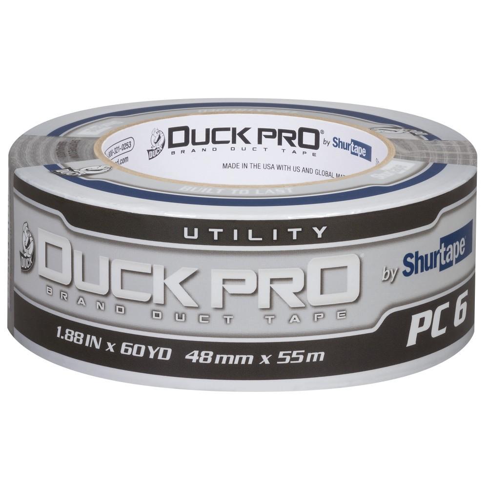 Shurtape 105449 Duck Pro PC 6 Utility Duct Tape Silver 48mm x 55M 6 mil