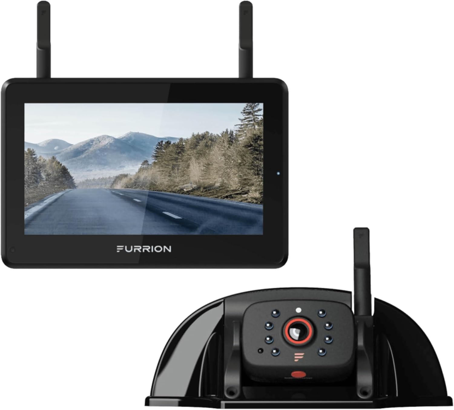 Furrion FOS7HTASF Vision S+ 7" RV Observation System with Wireless Monitor and Sharkfin Camera