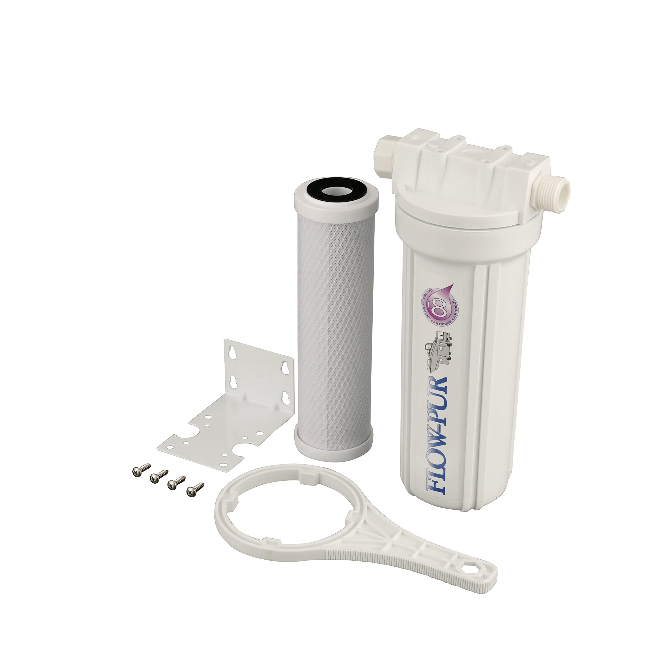 Flowmatic Systems POE12GHGACB-RV Flow-Pur Single Exterior RV Water Filter System with GAC Cartridge