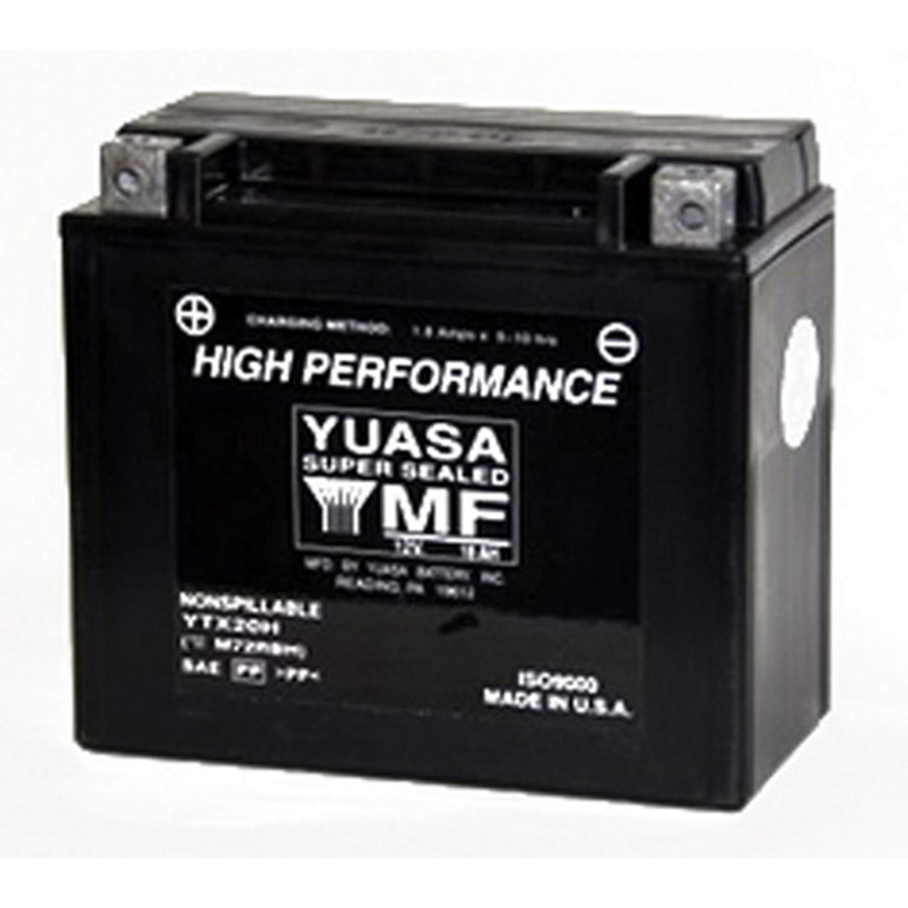 Yuasa Batteries YUAM62RBH High Performance Maintenance Free Battery YTX20H-BS