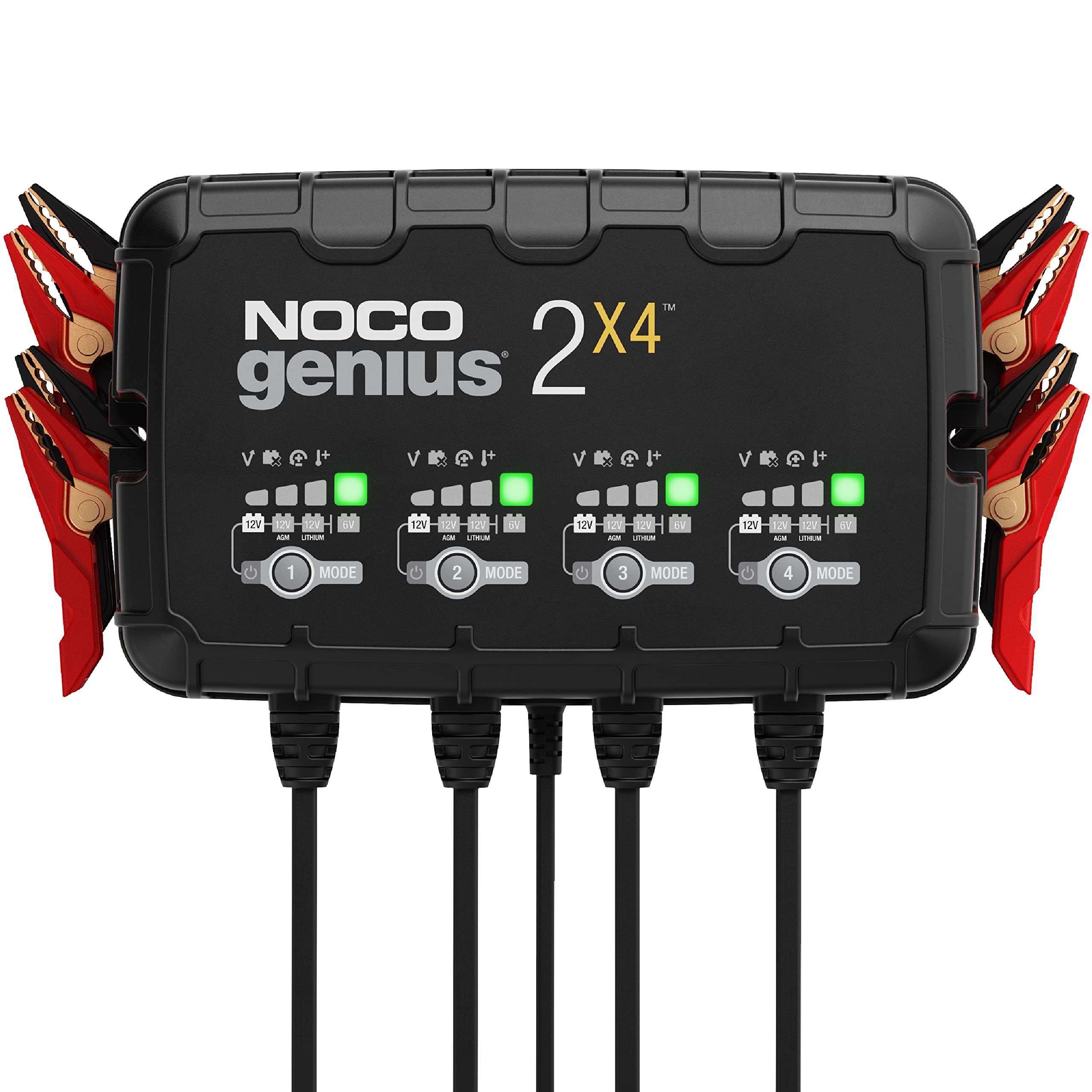 Noco Genius GENIUS2X4 8-Amp 4-Bank Battery Charger and Maintainer