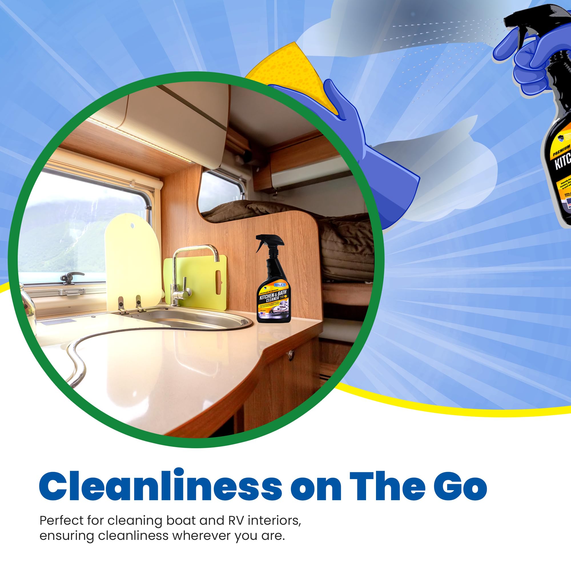 Walex Products WALKB32 Kitchen & Bath Cleaner - 32 oz