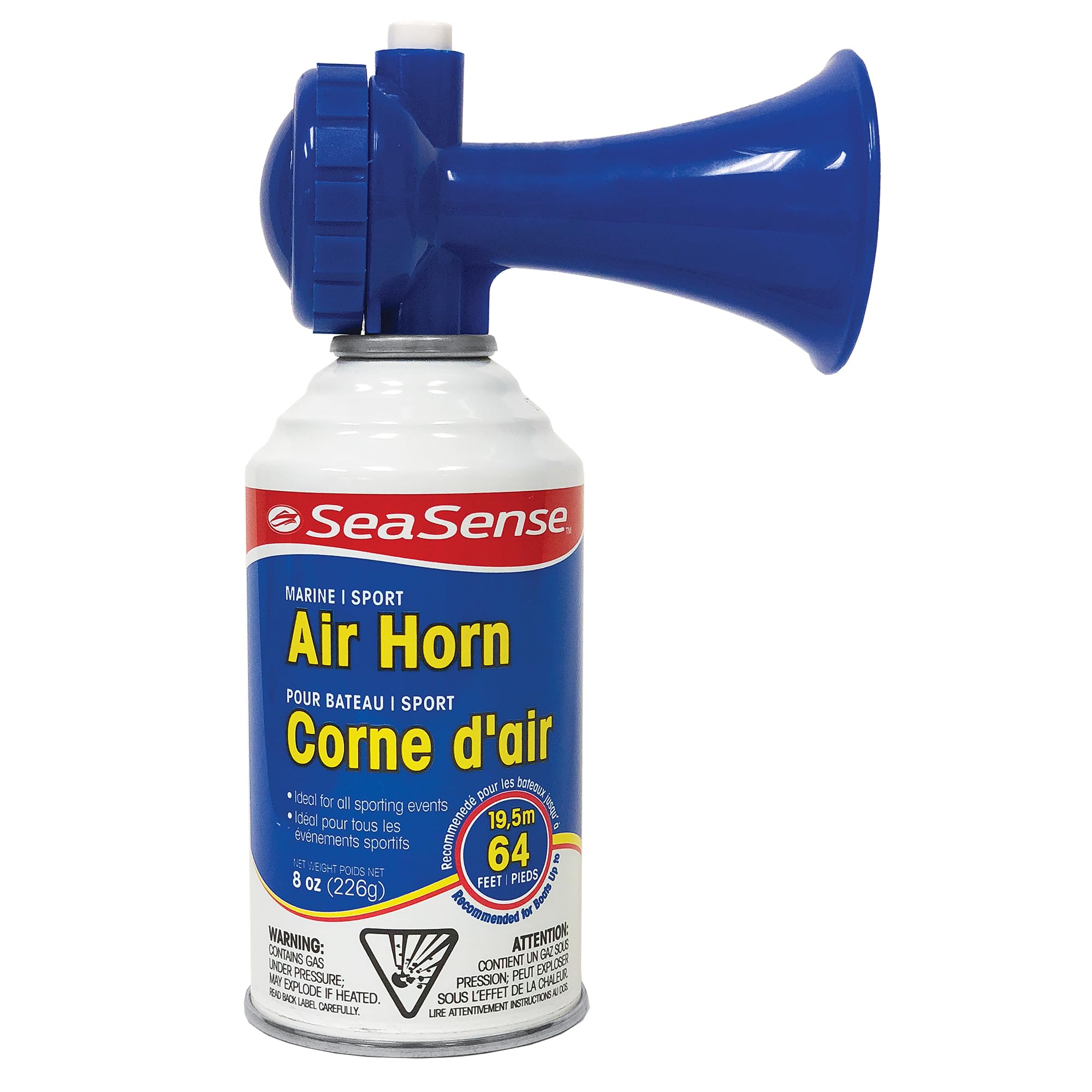 SeaSense 50074080 Jumbo Air Horn 8 oz 127dB Marine Safety Signal