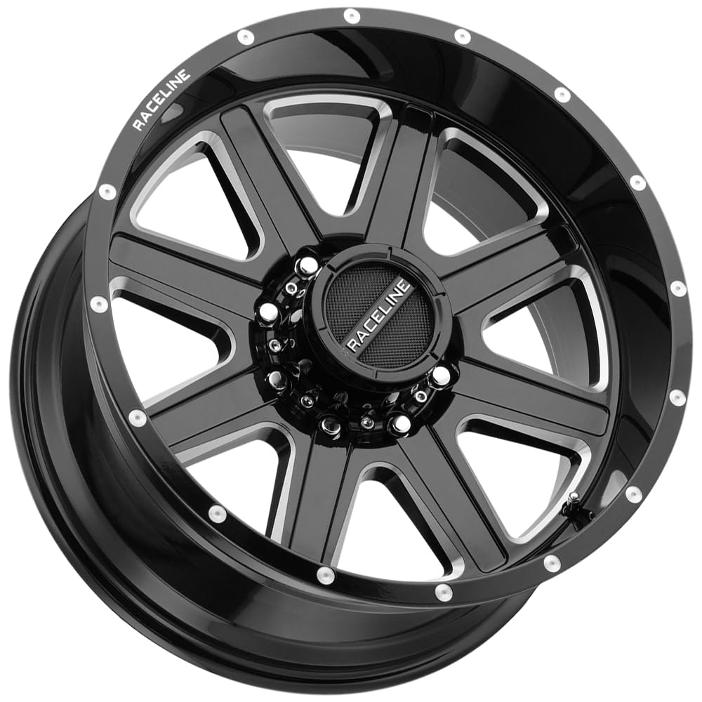 Picture of Raceline Wheels 940M-68081-00 Hostage Offset Black Milled Wheel - 16x8 8x170 0mm