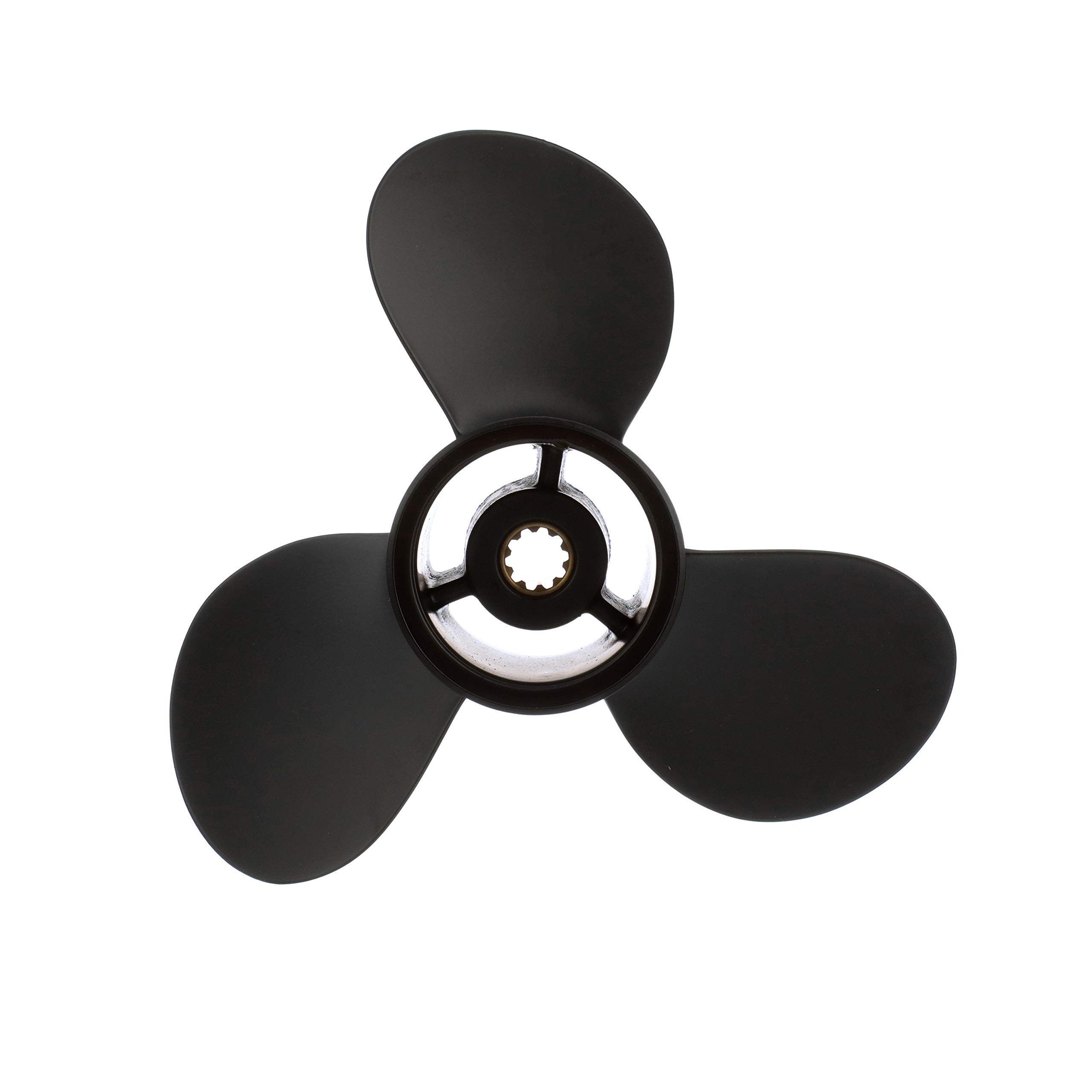 Quicksilver QA3810R Black Diamond 3-Blade Aluminum Propeller 9.9x11 RH