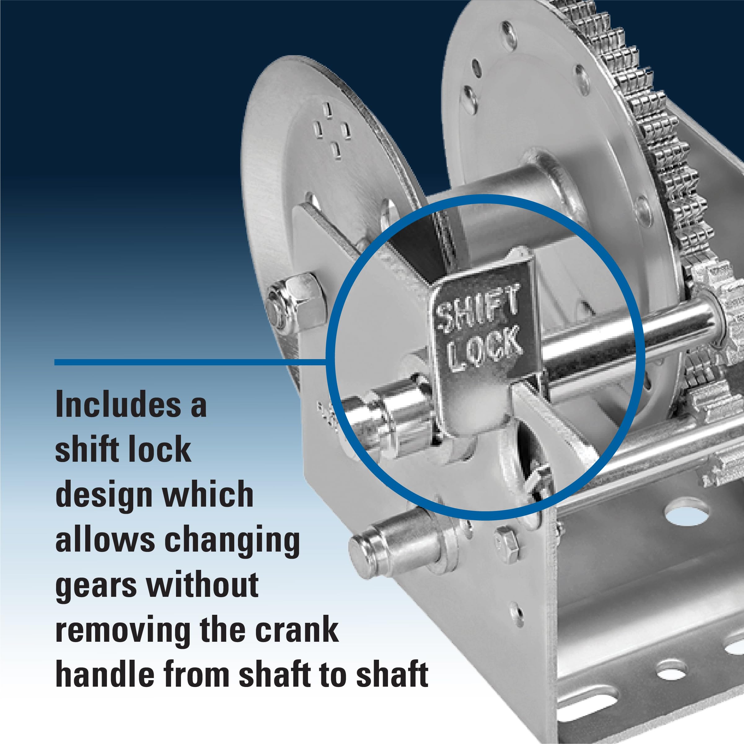Fulton Performance 142420 Two-Speed Trailer Winch 3200 lbs Capacity