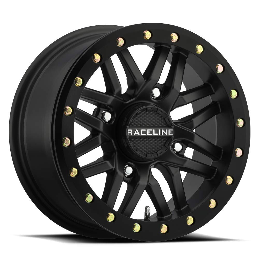 Picture of Raceline Wheels A91B5705652 Ryno Beadlock UTV Wheel 15x7 Satin Black 4/156