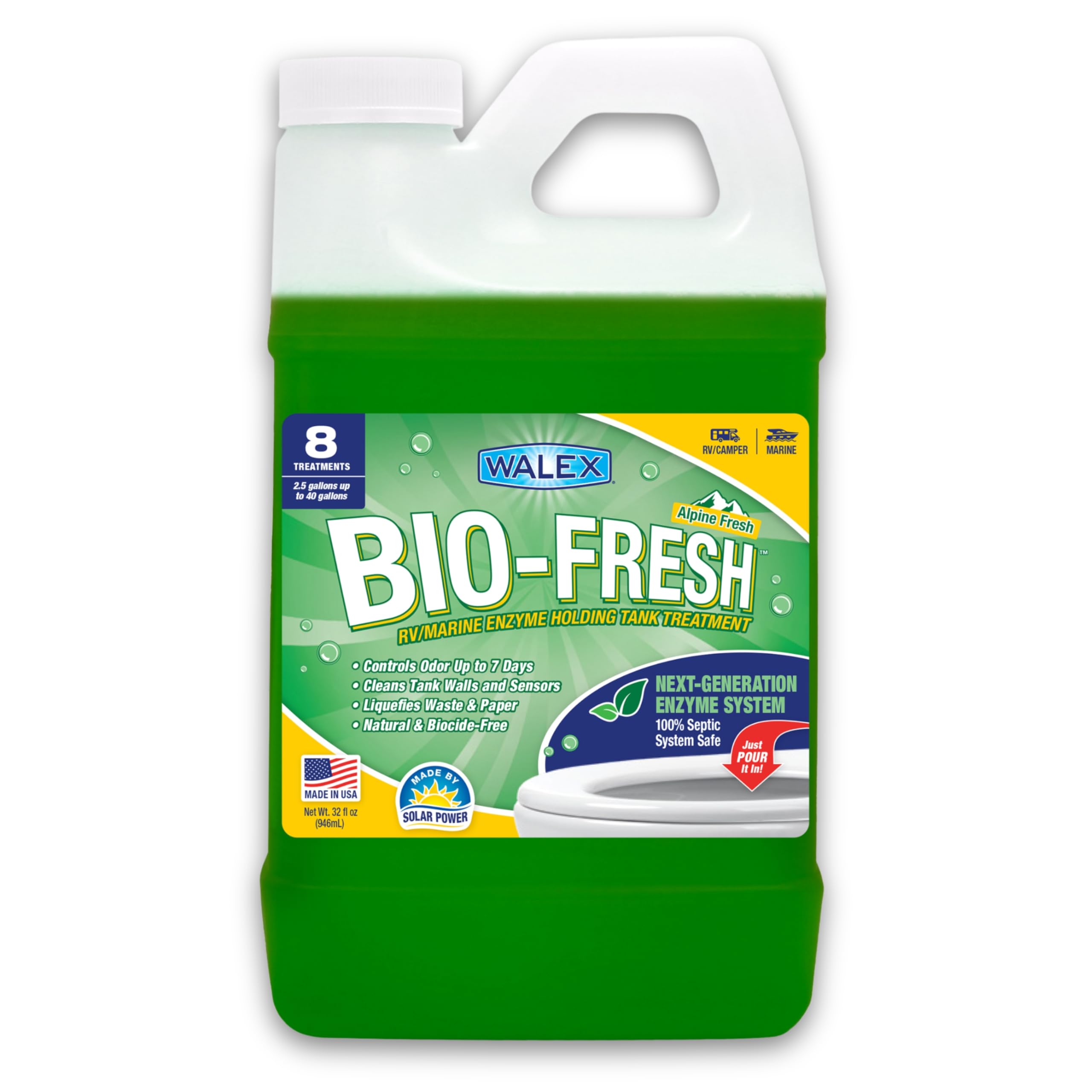 Walex Products BIOFRAF32 Bio-Fresh RV Holding Tank Treatment 32oz