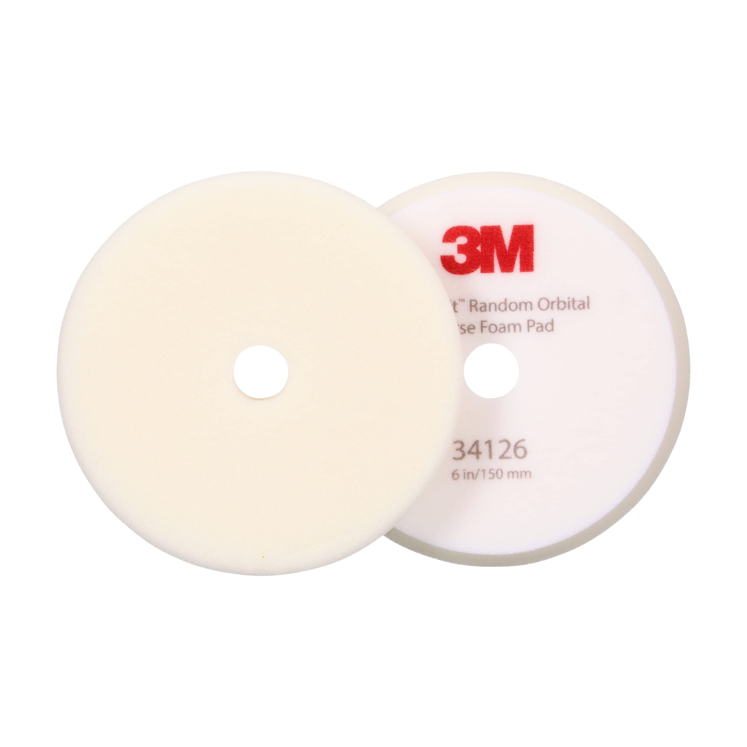 Picture of 3M 34126 Perfect-It Random Orbital Foam Compounding Pad 6 Inch Coarse White