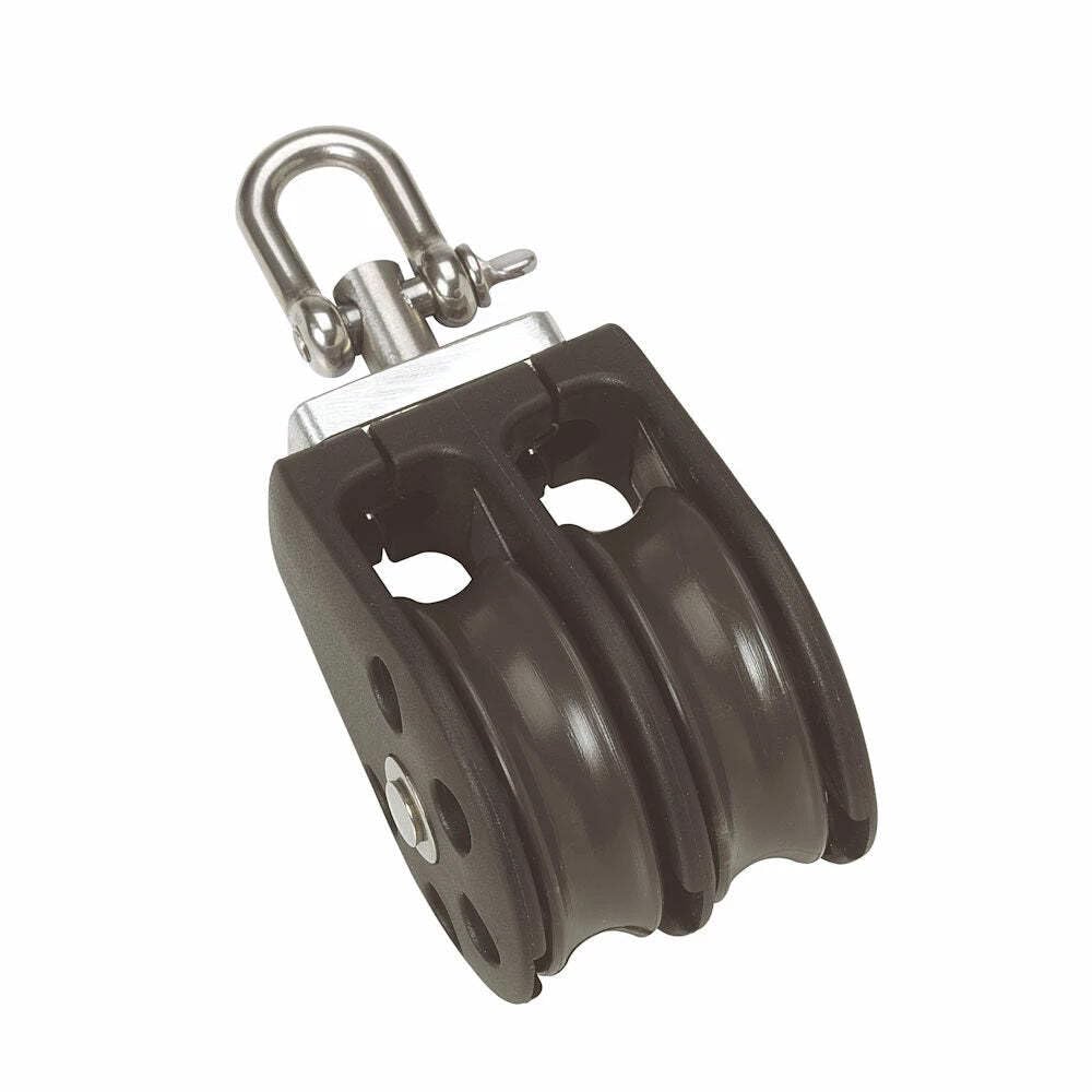 Barton Marine N01 230 Double Swivel Block Size 1 30mm Pulley