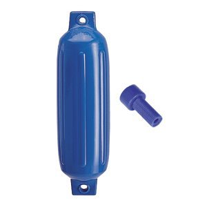 Polyform G-3-BLUE Twin Eye Boat Fender 5.5" x 19" Blue with Air Adapter