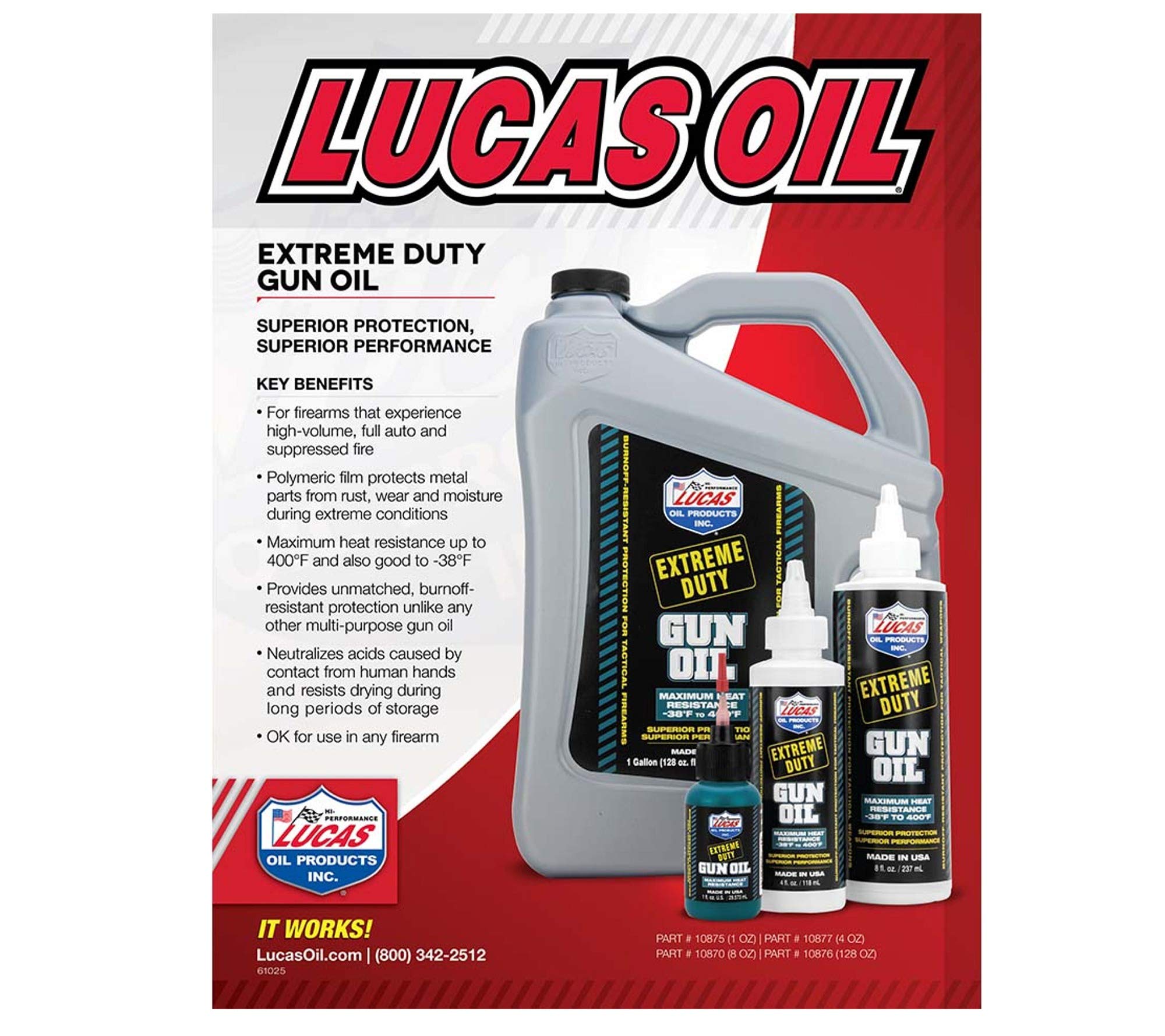 Picture of Lucas Oil 10877 Extreme Duty Gun Oil 4 oz