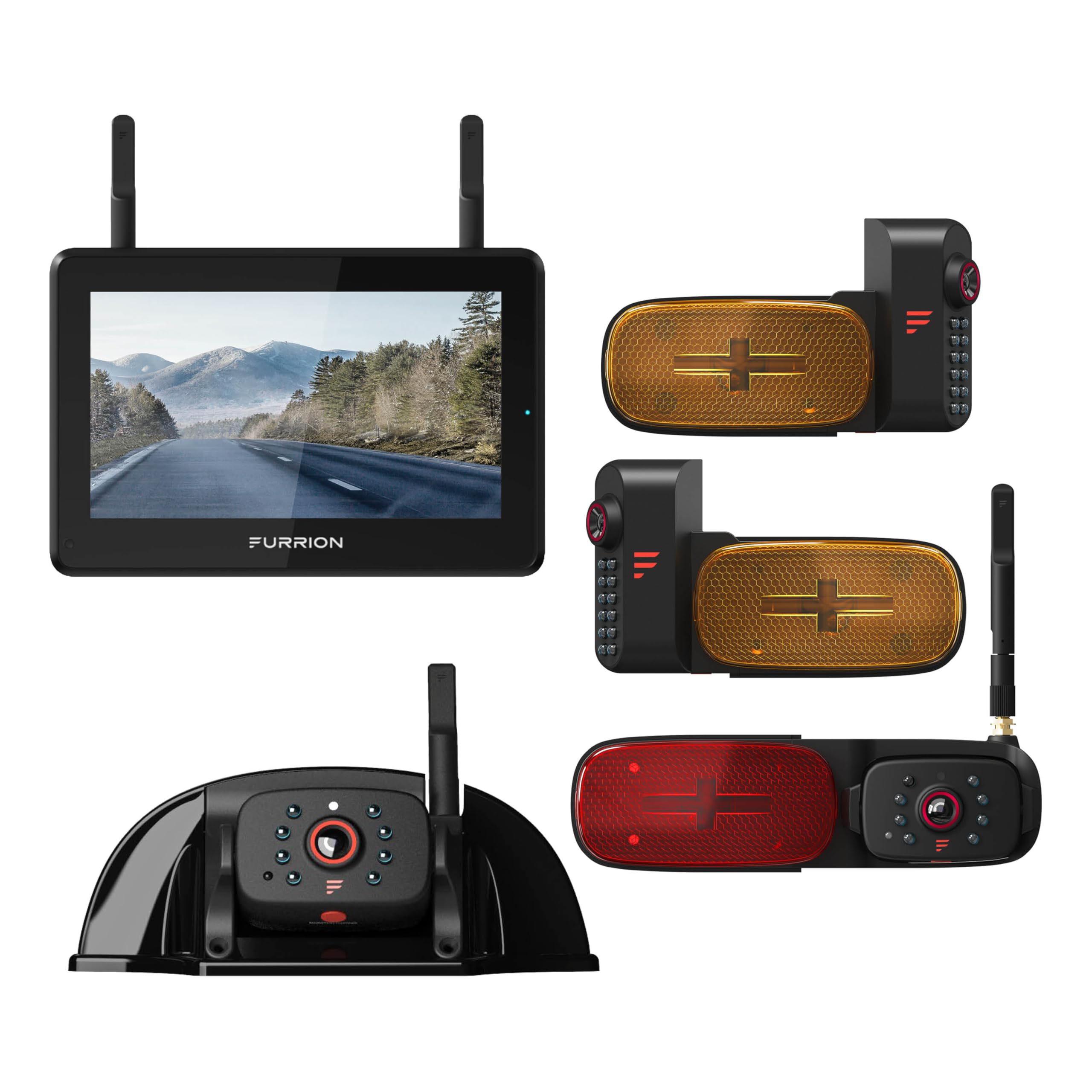 Furrion 2021124366 Vision S+ 7" Wireless Backup Camera System with Monitor and 3 Cameras