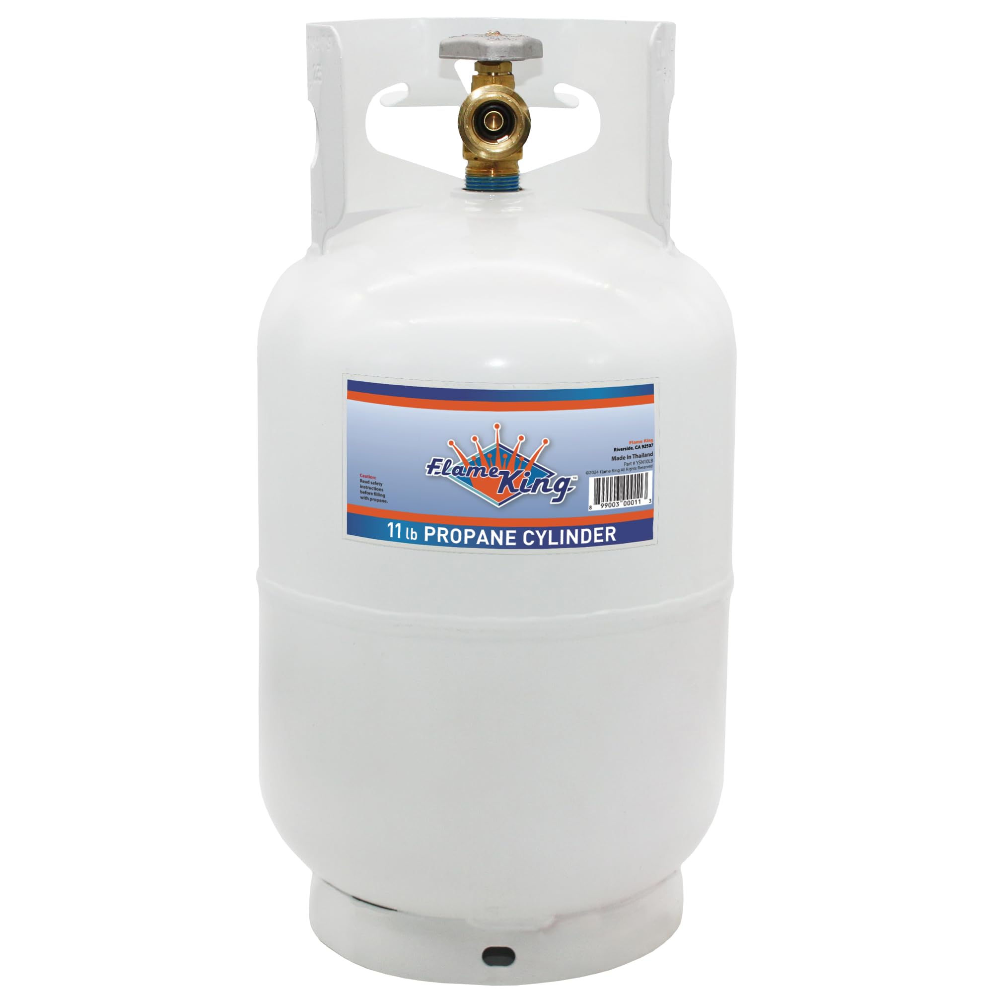 Flame King YSN10LB 10 lb Steel Propane Tank Cylinder with OPD Valve