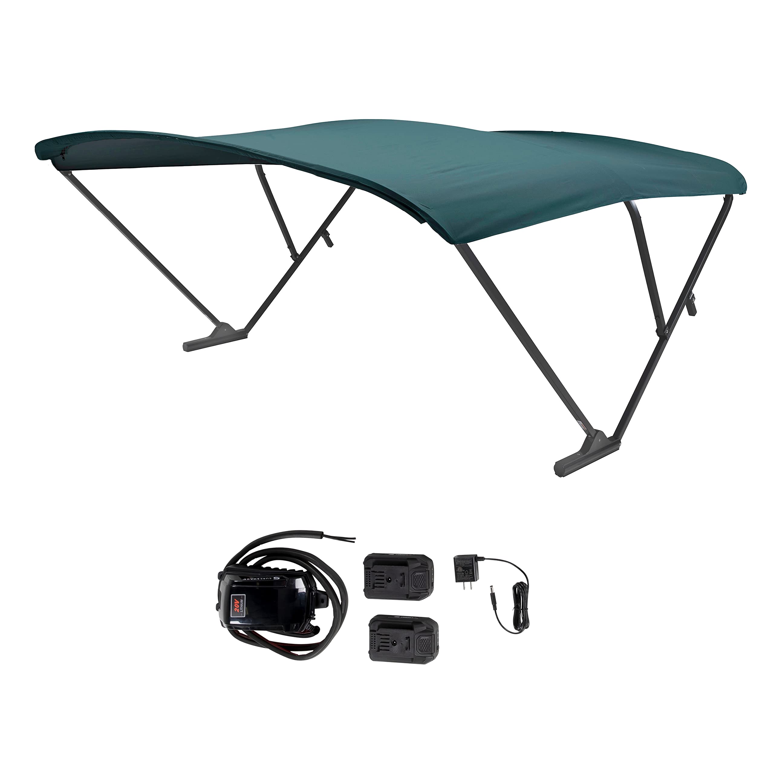 SureShade 2021133099 Power Bimini Electric Shade System Pontoon 92-102" Green