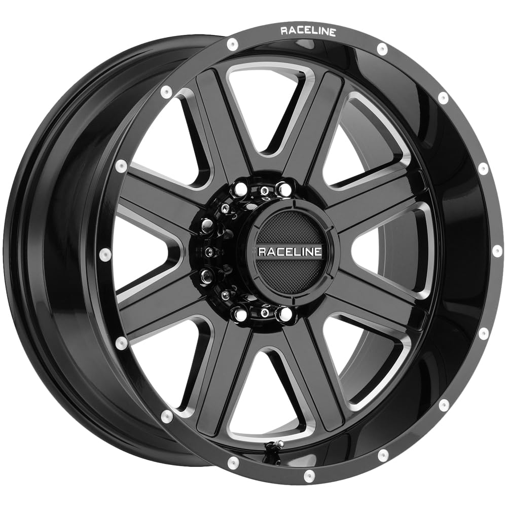 Picture of Raceline Wheels 940M-68081-00 Hostage Offset Black Milled Wheel - 16x8 8x170 0mm