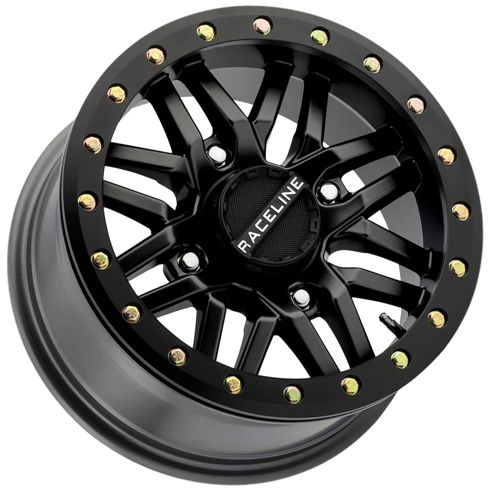 Picture of Raceline Wheels A91B5705652 Ryno Beadlock UTV Wheel 15x7 Satin Black 4/156