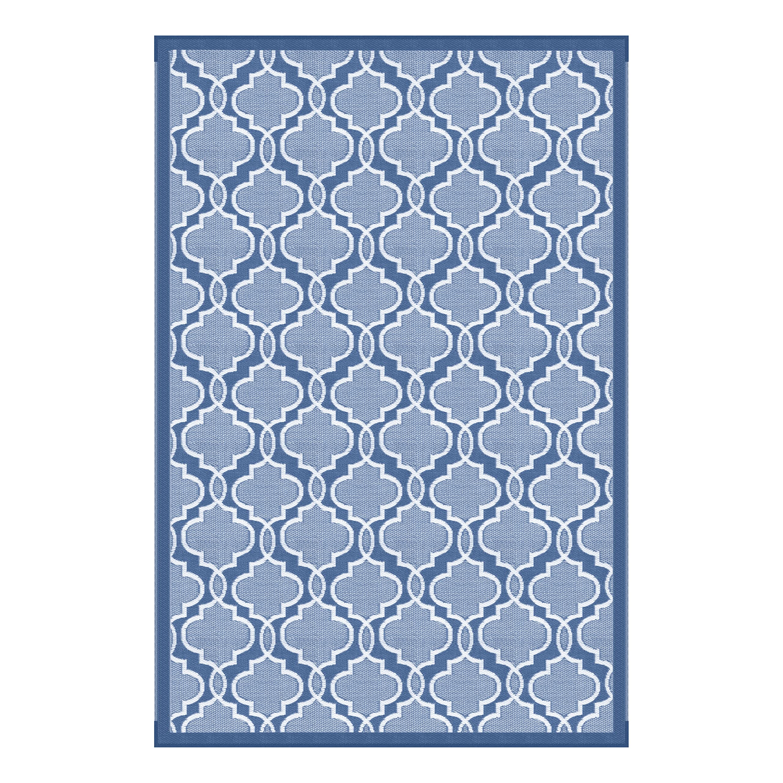 Lippert Components 2021028009 Reversible All-Weather RV Patio Mat 8x12 Blue