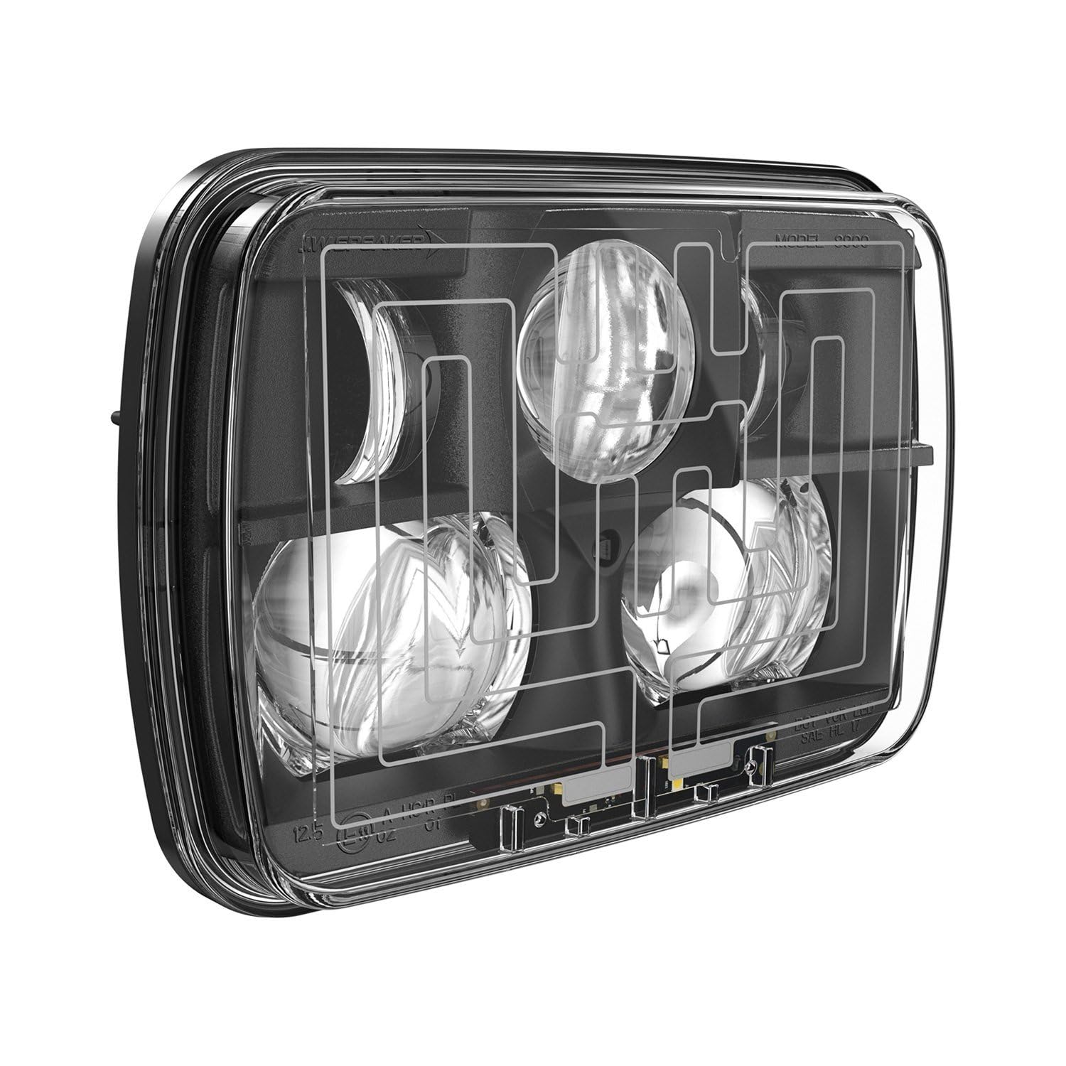J.W. Speaker 0554481 8910 Evolution 2 LED Heated Headlight 5x7 Black