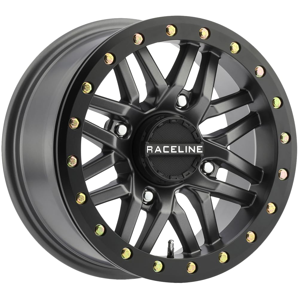 Picture of Raceline Wheels A91G5705652 Ryno Beadlock UTV Wheel 14x7 Gunmetal 4/156
