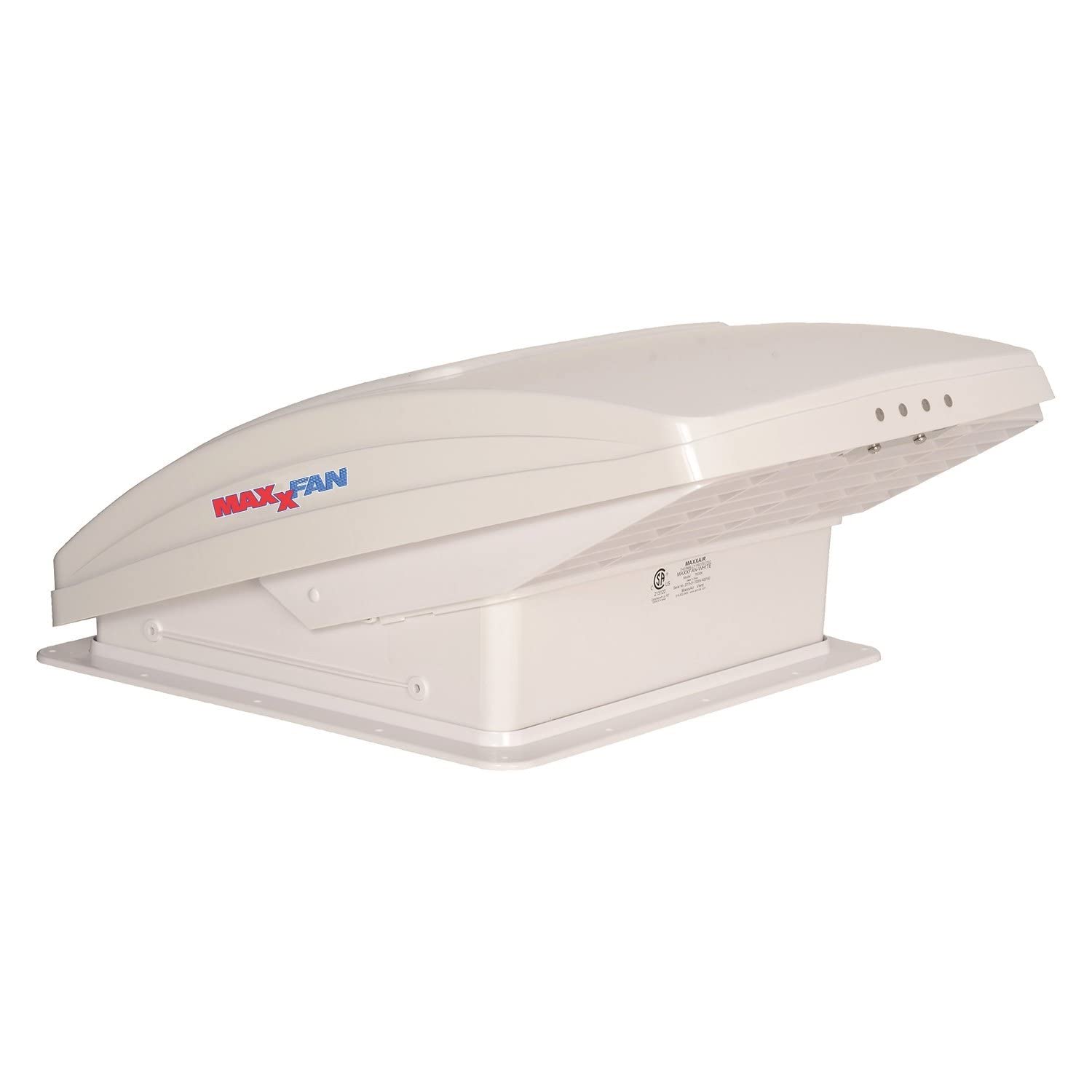 MAXXAIR VENT 0005301K Maxxfan Deluxe RV Roof Vent Fan with Remote White