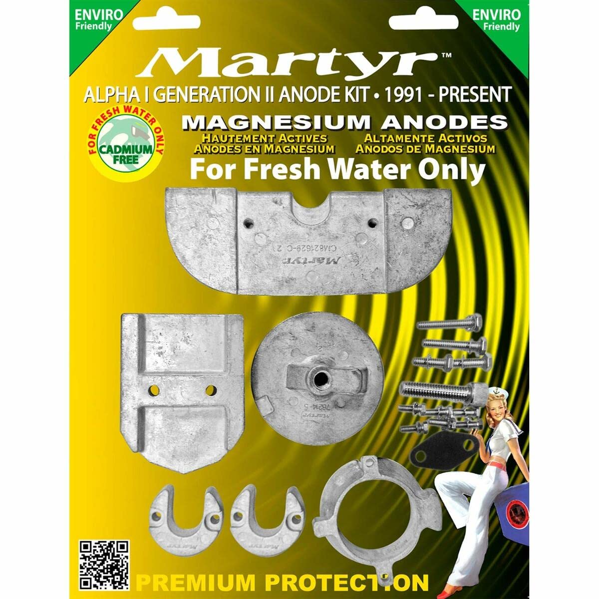 Martyr Anodes CMALPHAKITM Complete Anode Kit for Mercury Alpha I Gen II Drives