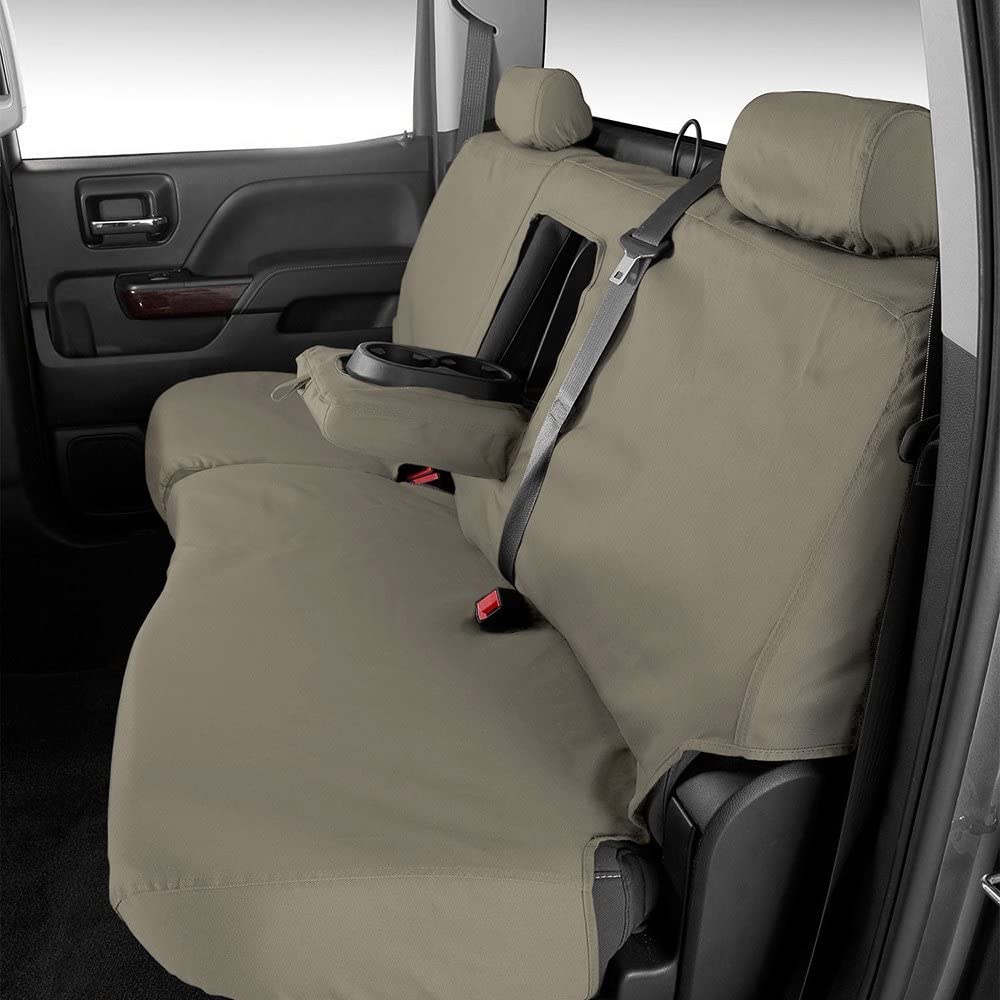 Picture of Covercraft SS8462PCCT Polycotton SeatSaver Custom Second Row Seat Cover Misty - Grey