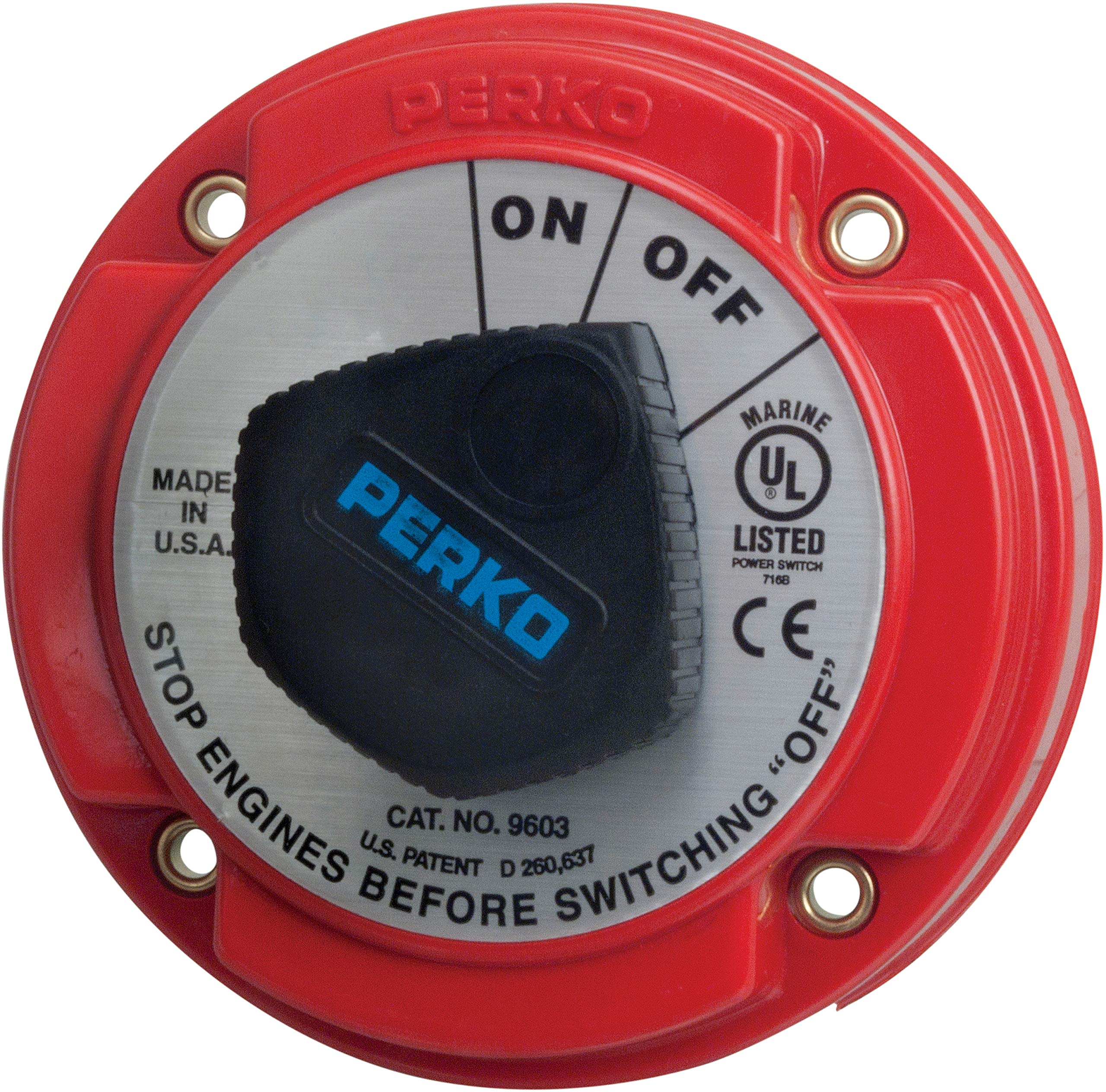 Perko 9603 DP Battery Selector Switch with Alternator Field Disconnect
