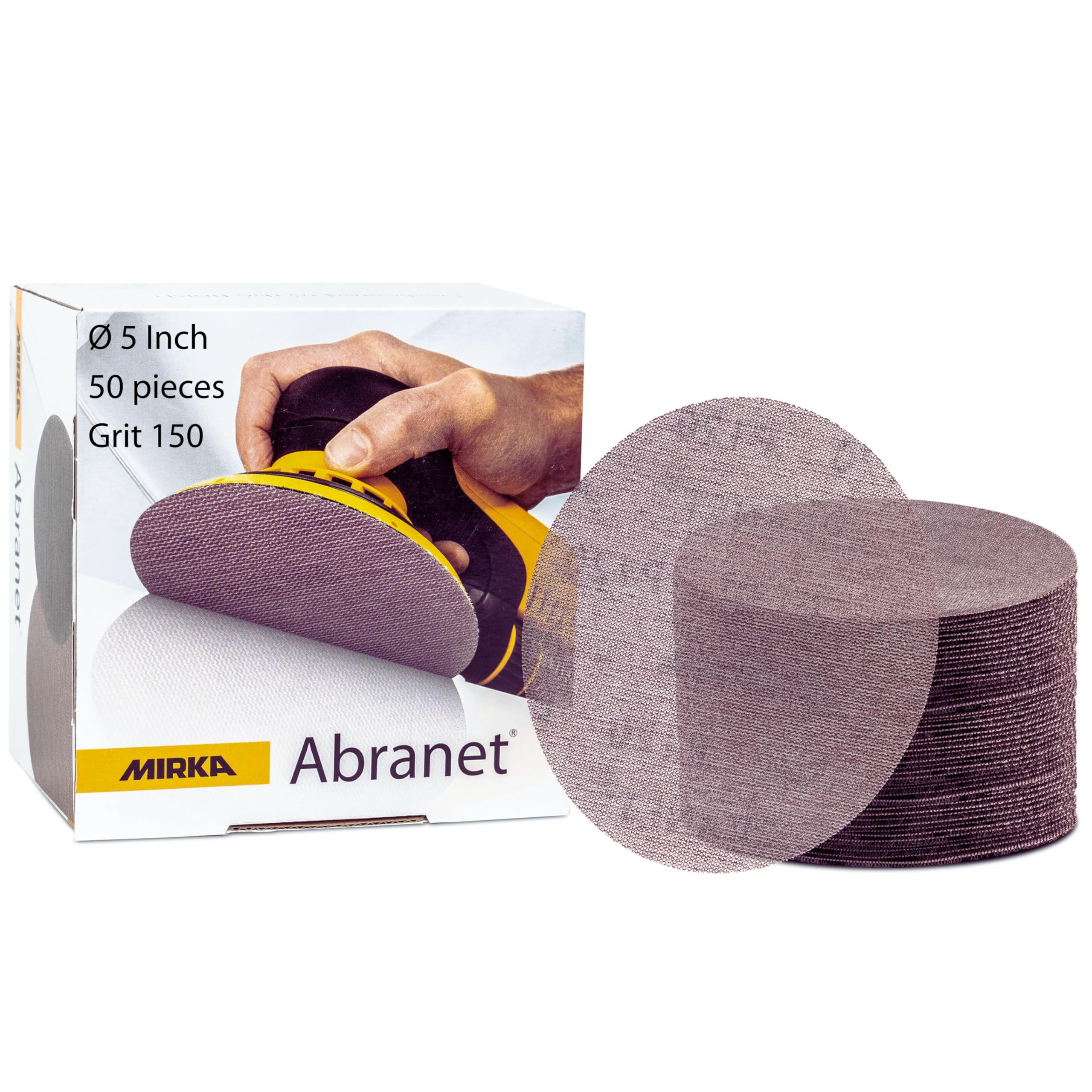 Mirka 9A-232-150 Abranet 5" Mesh Sanding Disc 150 Grit 50-Pack
