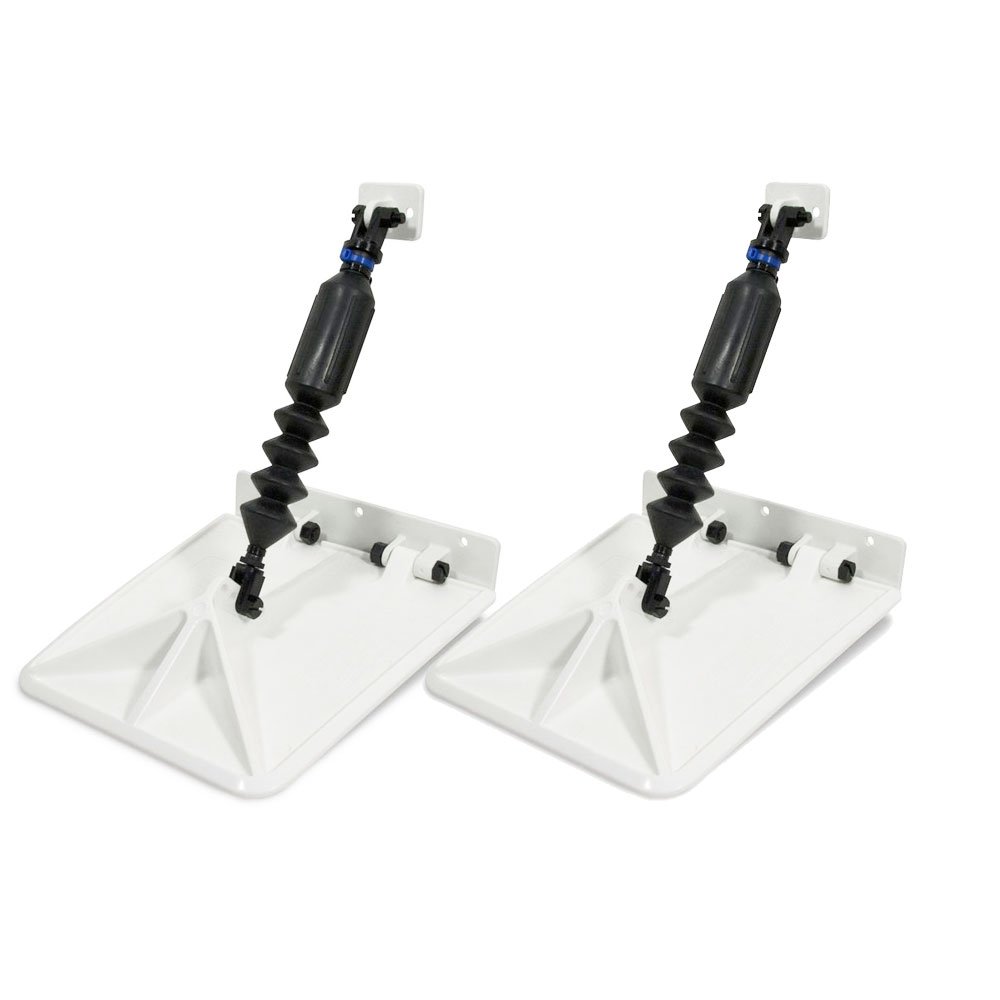 Nauticus SXW9510-80 Smart Tabs SX 9.5 x 10 Trim Tabs with 80lb Actuator White