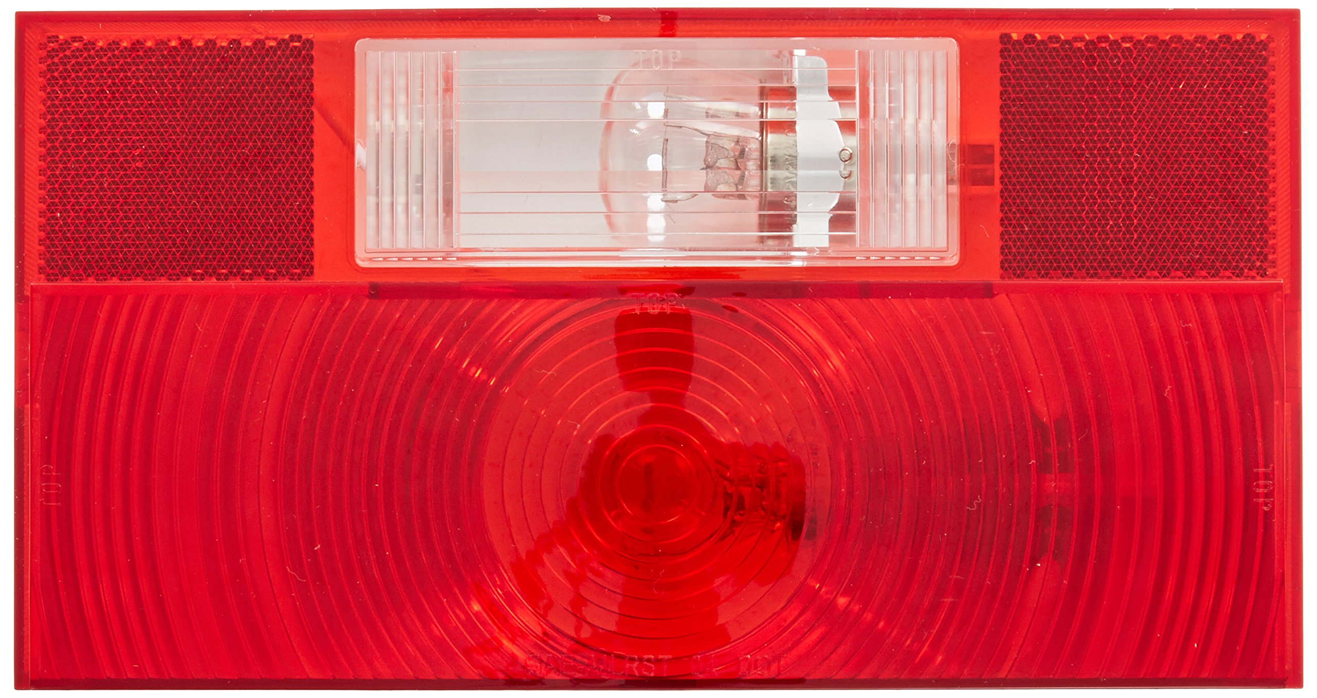 Peterson Fluid V25912 Stop Turn Tail Light with Backup Rectangular Red